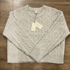 a new day Light Gray Cable Knit Sweater